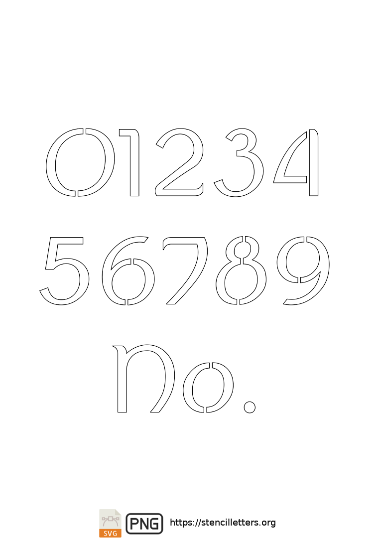 Ancient Italic Celtic number stencils