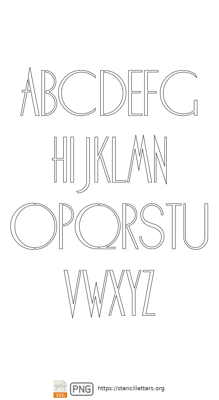 Chic Art Decor uppercase letter stencils