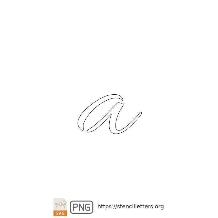 Connected Formal Cursive Printable Stencil Letters A-Z - Stencil ...