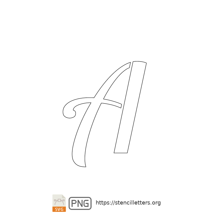 Connected Handwritten Italic Free Stencil Letters for Banners - Stencil ...