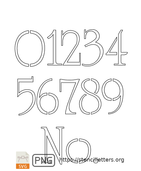 Stencil Numeros grandes EQ, 087407