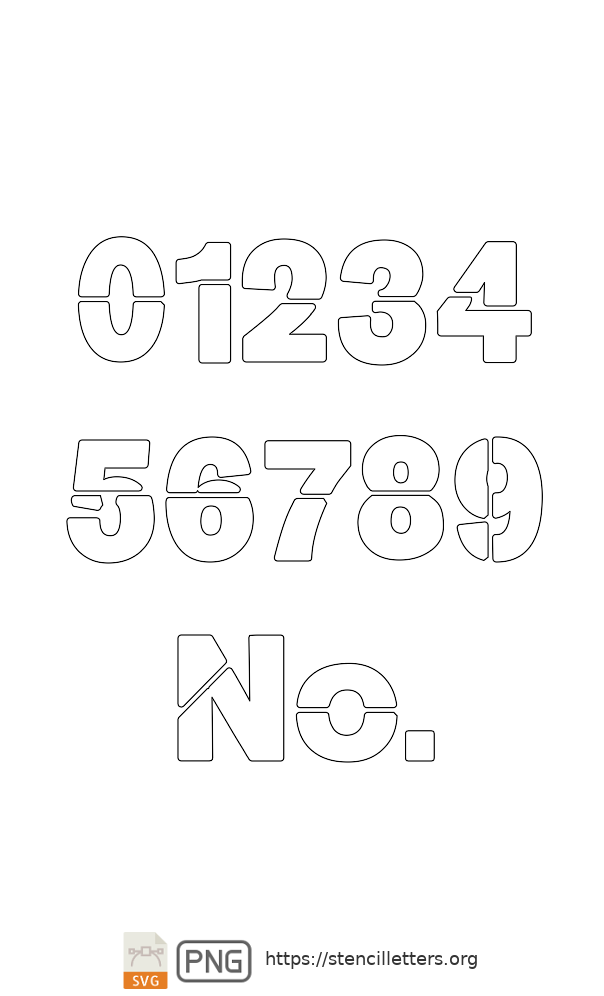 Heavy & Bold number stencils