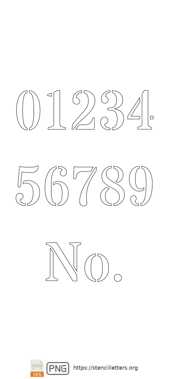 Industrial Military Force number stencils