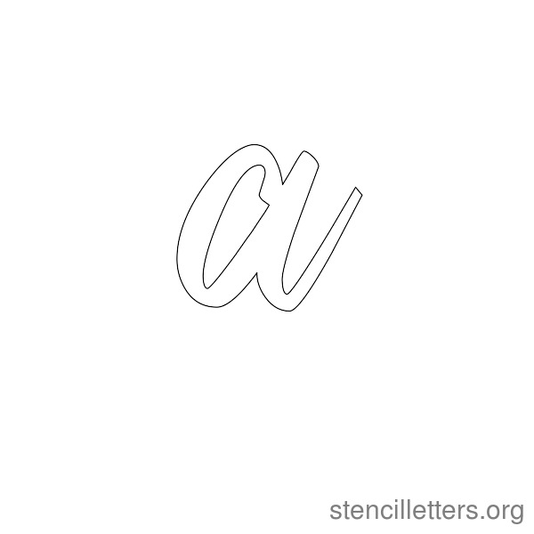 A Beautiful Script Free Printable Stencil Letters - Stencil Letters Org