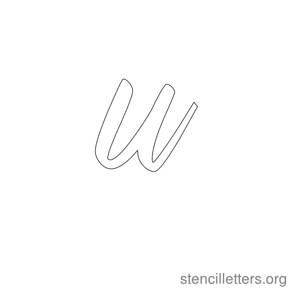 A Beautiful Script Free Printable Stencil Letters - Stencil Letters Org