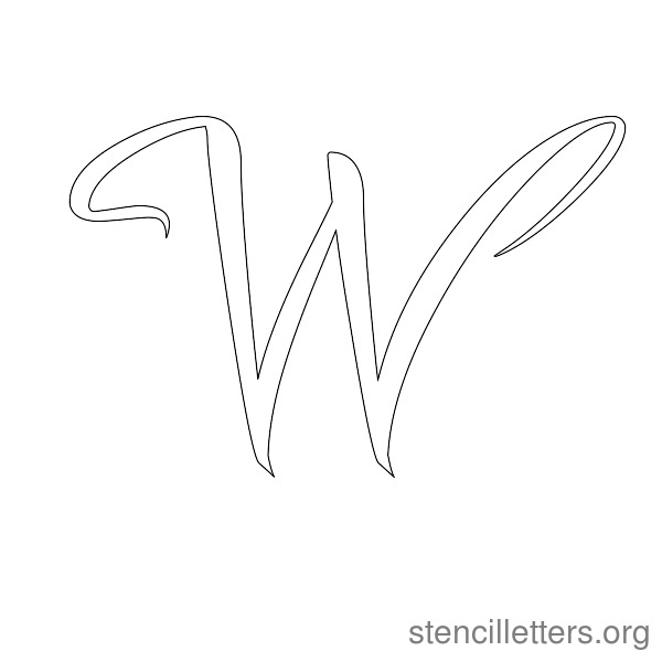 A Beautiful Script Stencil Letters - Stencil Letters Org