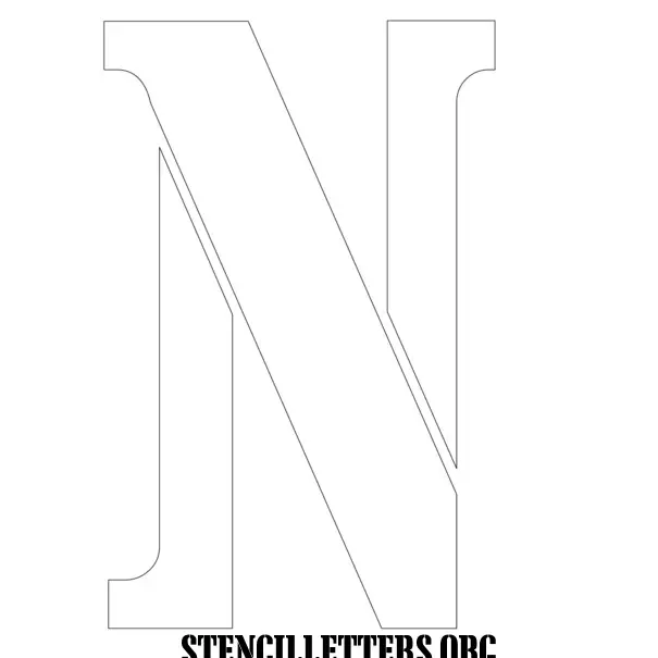 Courier 1/4 inch Letter Stencil (5.75″ x 6″)