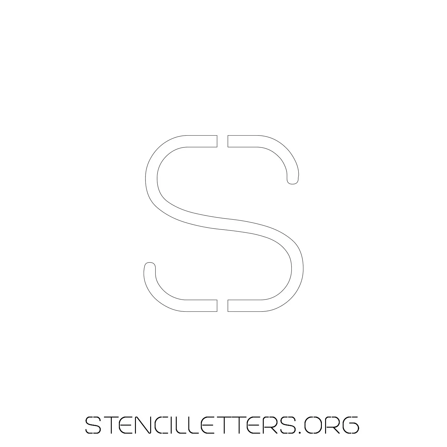 5 Inch Free Printable Individual 1 Elegant Lowercase Letter Stencils