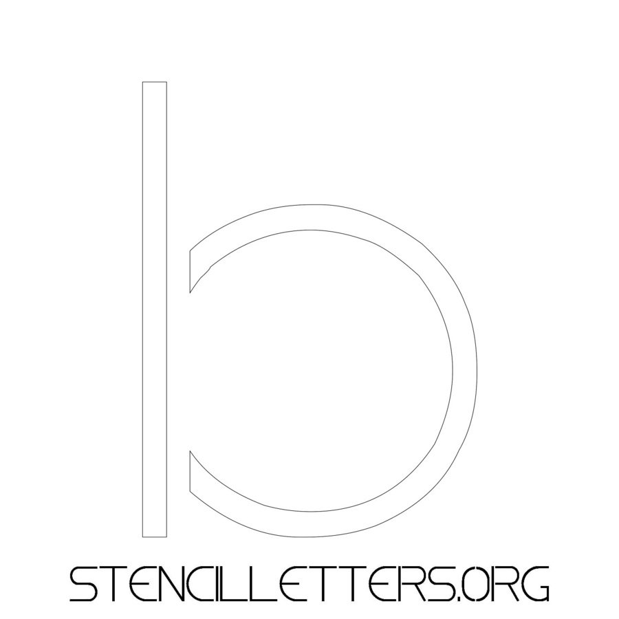 3 Inch Free Printable Individual 10 Elegant Lowercase Letter Stencils   B Alphabet Stencil 3 Inch 