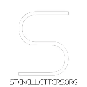 1 Inch Free Printable Individual 10 Elegant Uppercase Letter Stencils