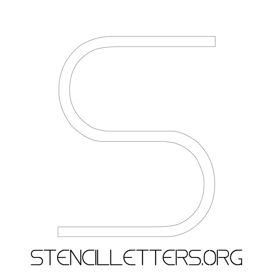 3 Inch Free Printable Individual 10 Elegant Uppercase Letter Stencils
