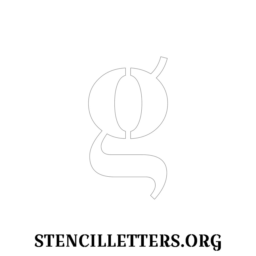 3 Inch Free Printable Individual 11 Elegant Lowercase Letter Stencils ...