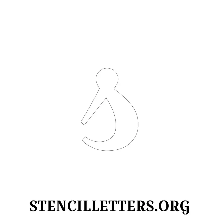 3 Inch Free Printable Individual 11 Elegant Lowercase Letter Stencils