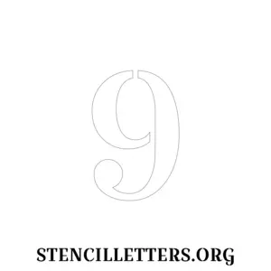 1 Inch Free Printable Individual 11 Elegant Number Stencils