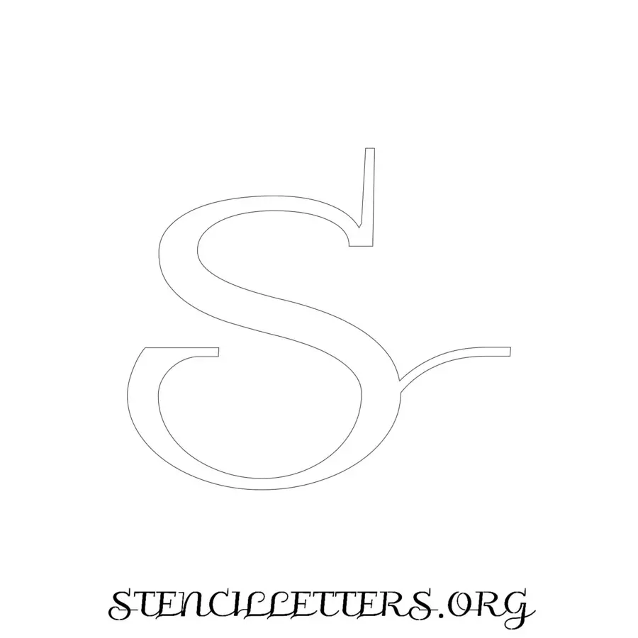 3 Inch Free Printable Individual 118 Formal Lowercase Letter Stencils