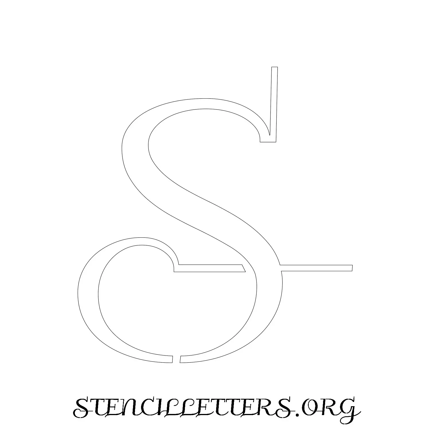 5 Inch Free Printable Individual 118 Formal Uppercase Letter Stencils