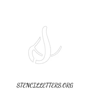 1 Inch Free Printable Individual 133 Cursive Lowercase Letter Stencils