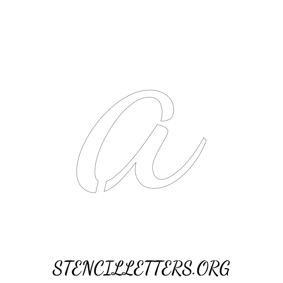 3 Inch Free Printable Individual 133 Cursive Lowercase Letter Stencils -  Stencil Letters Org