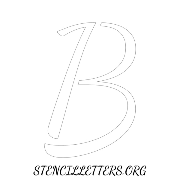 2 Inch Free Printable Individual 133 Cursive Uppercase Letter Stencils ...