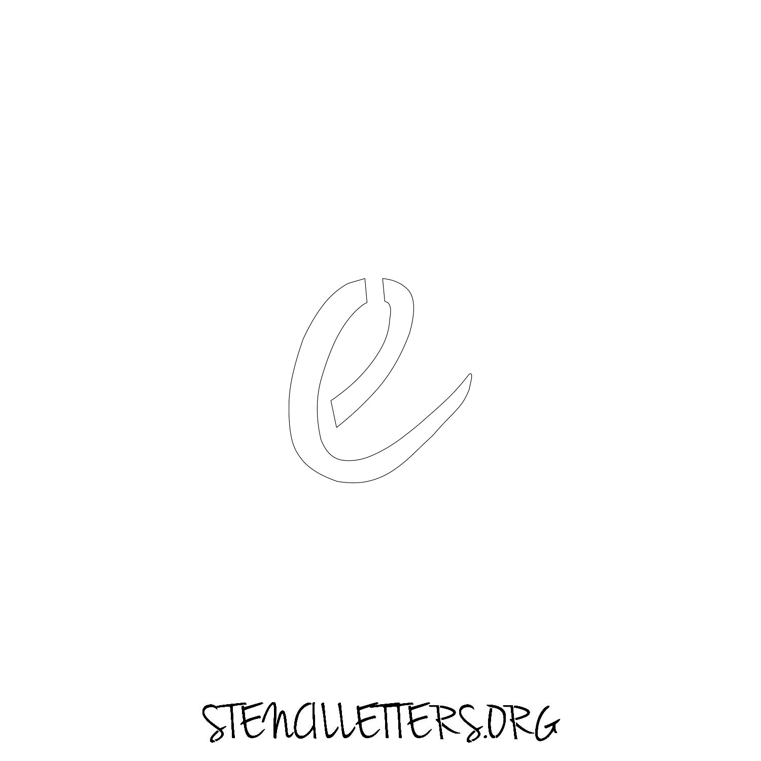 5 Inch Free Printable Individual 134 Cursive Lowercase Letter Stencils ...