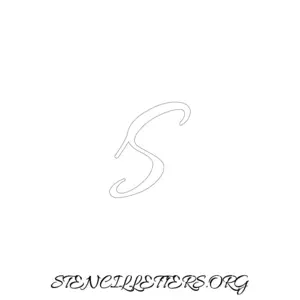 1 Inch Free Printable Individual 135 Cursive Lowercase Letter Stencils