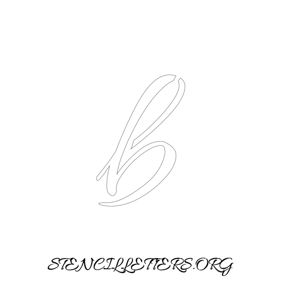 3 Inch Free Printable Individual 135 Cursive Lowercase Letter Stencils ...