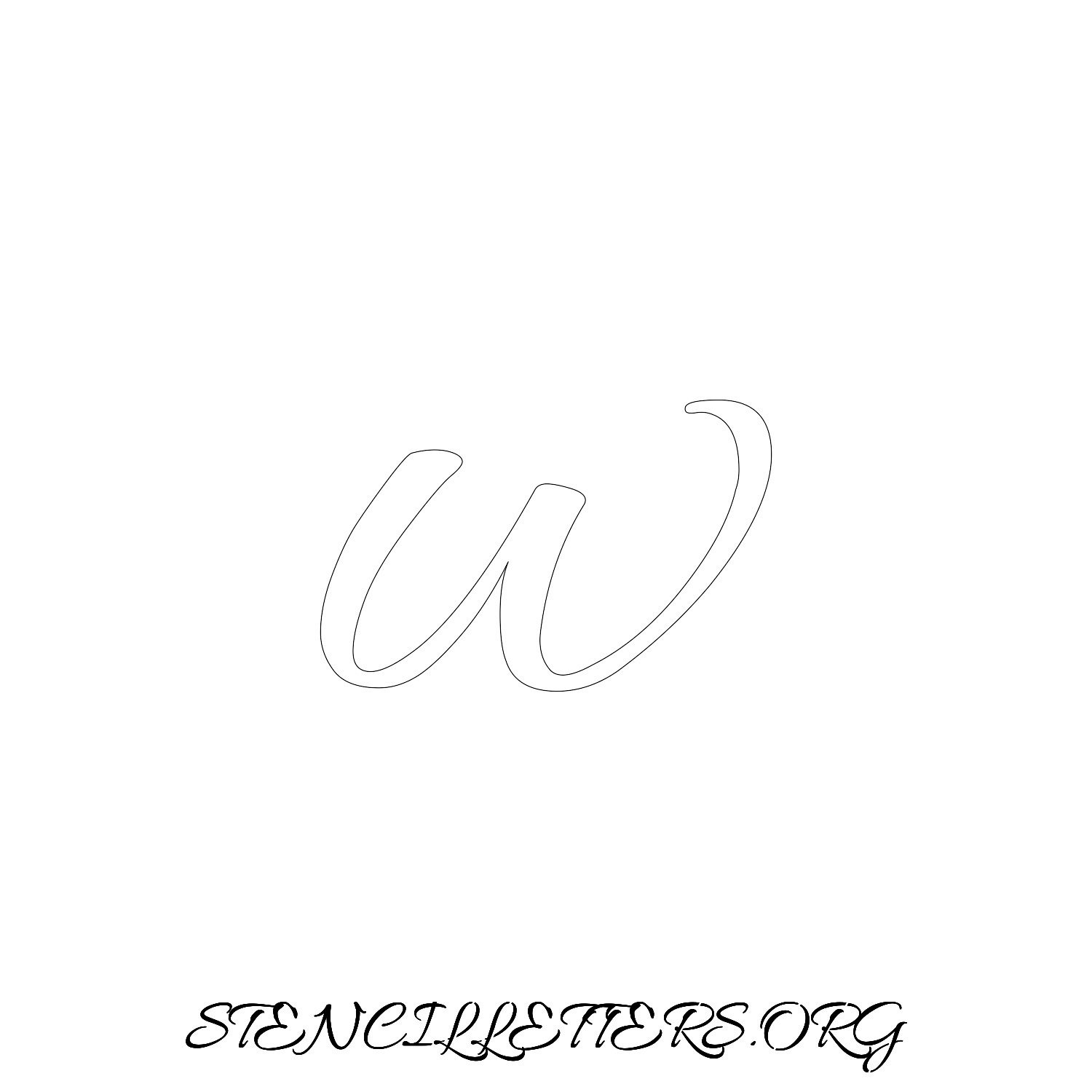 5 Inch Free Printable Individual 135 Cursive Lowercase Letter Stencils ...