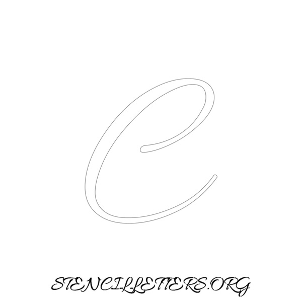 2 Inch Free Printable Individual 149 Cursive Uppercase Letter Stencils -  Stencil Letters Org