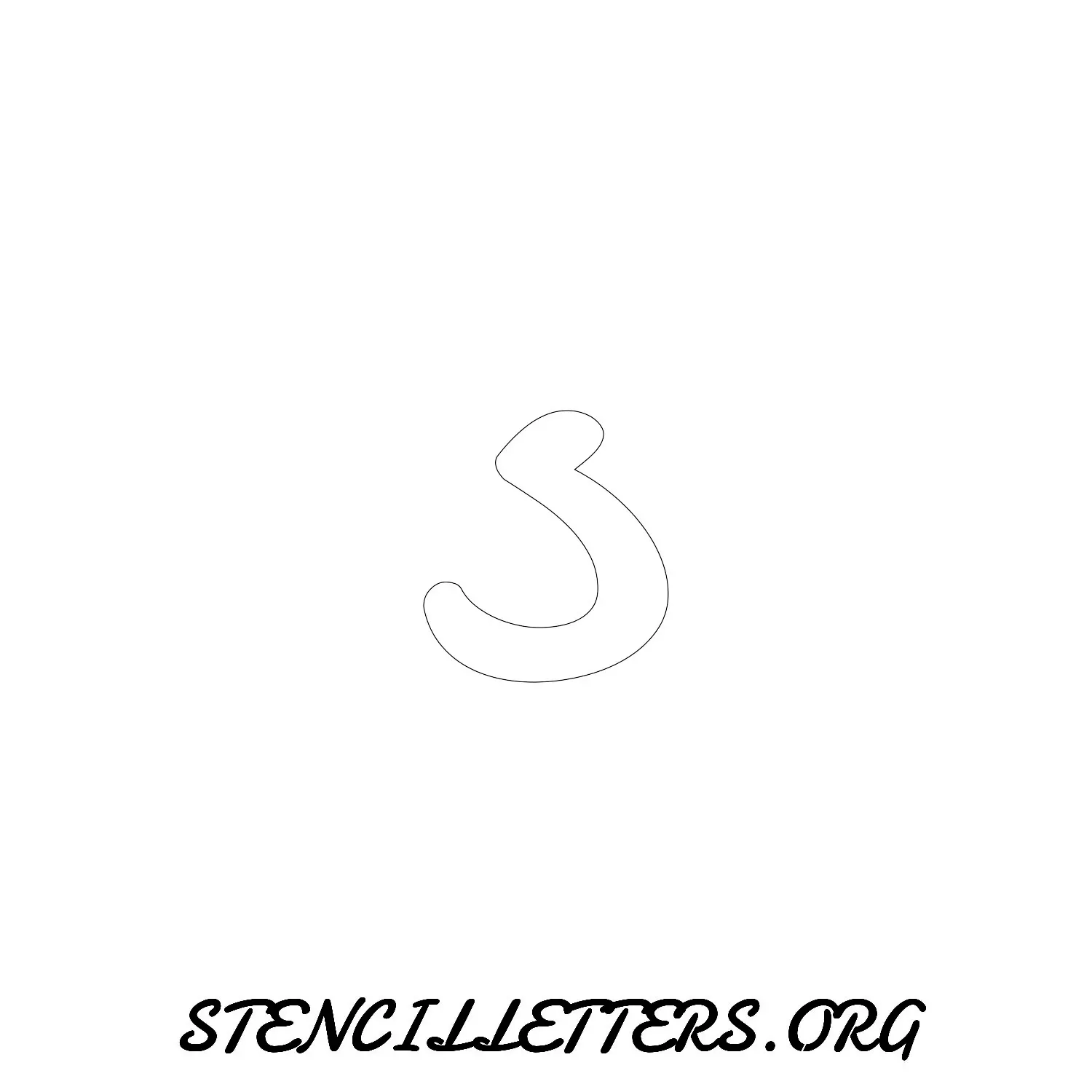 5 Inch Free Printable Individual 139 Cursive Lowercase Letter Stencils