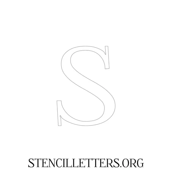 2 Inch Free Printable Individual 14 Elegant Lowercase Letter Stencils