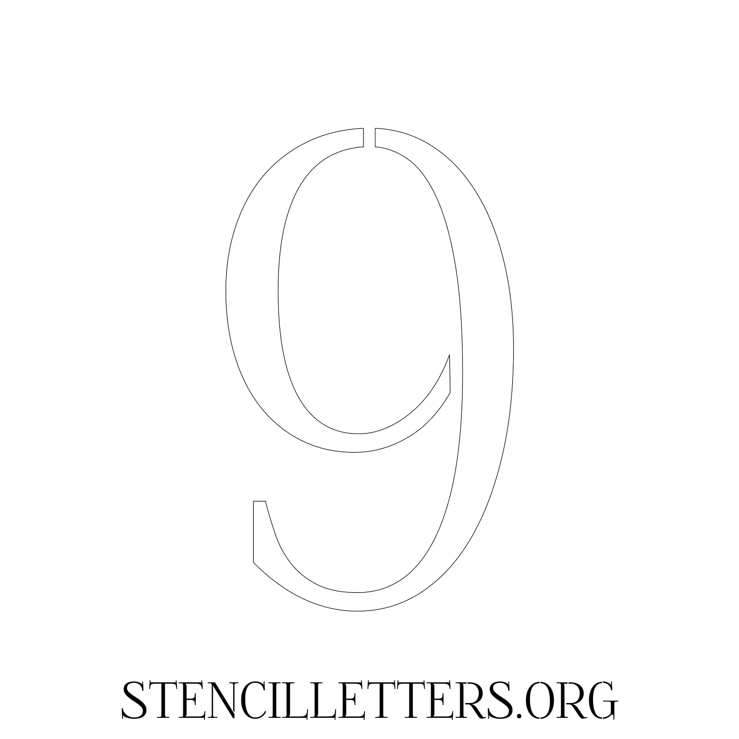 5 Inch Free Printable Individual 14 Elegant Number Stencils