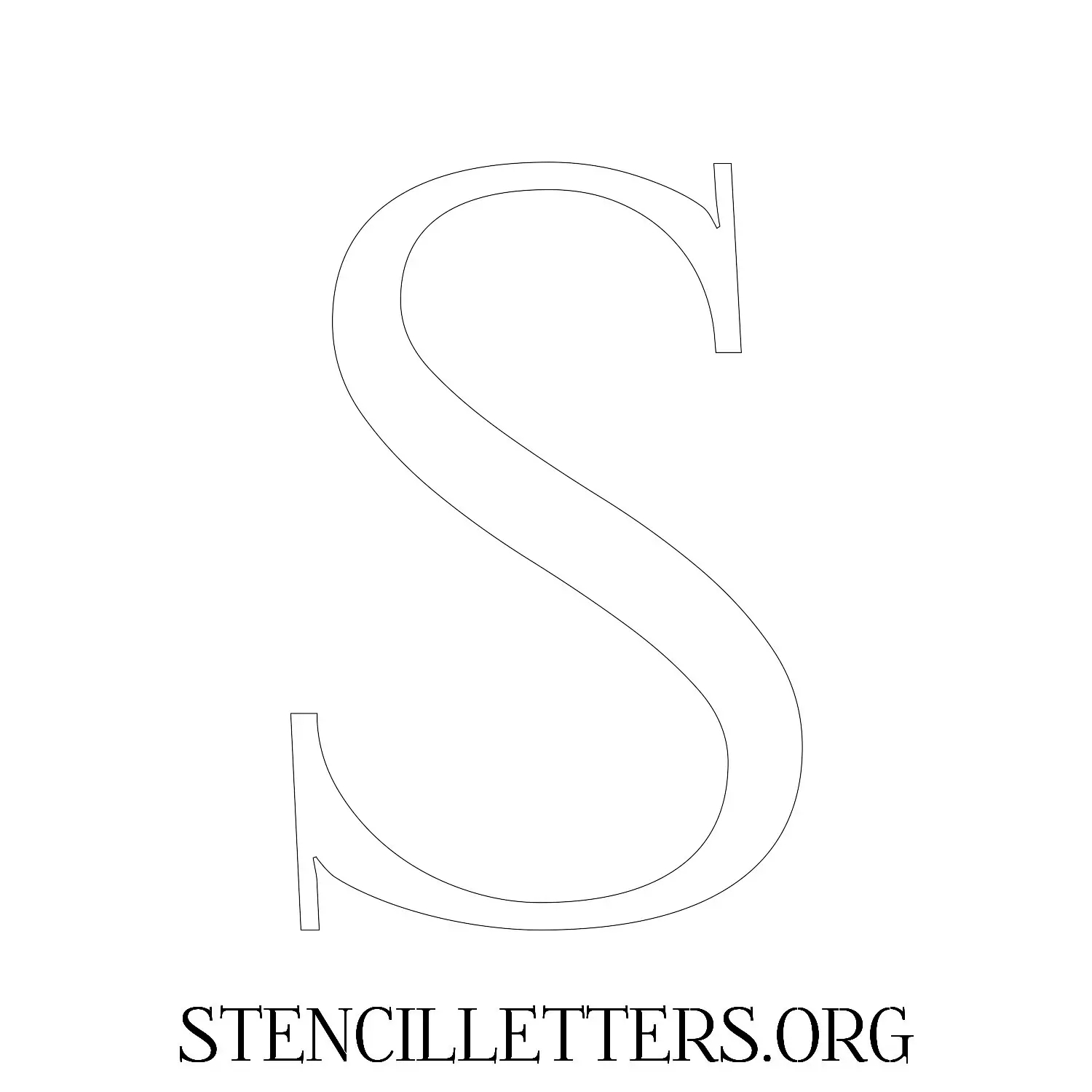 5 Inch Free Printable Individual 14 Elegant Uppercase Letter Stencils