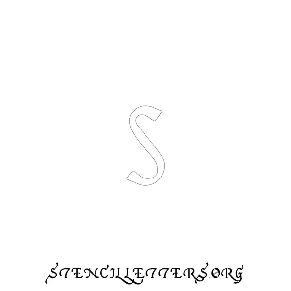 2 Inch Free Printable Individual 143 Cursive Lowercase Letter Stencils