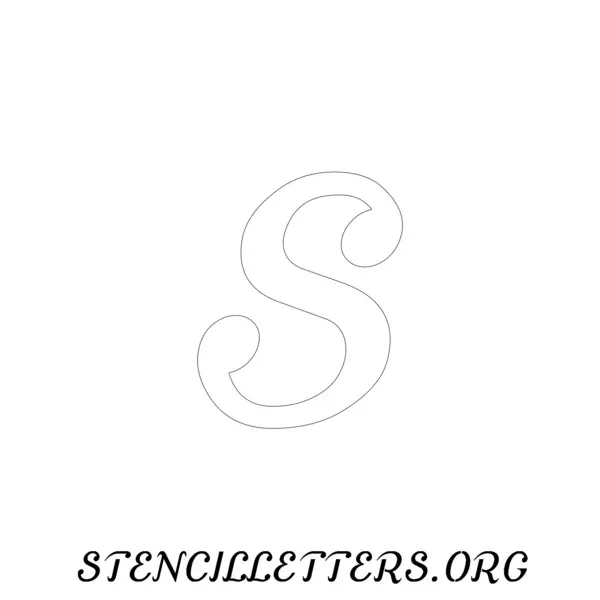 2 Inch Free Printable Individual 144 Cursive Lowercase Letter Stencils