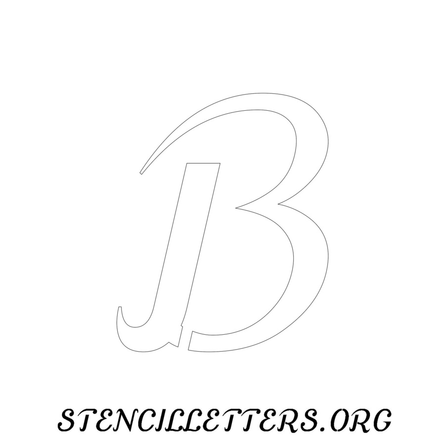 3 Inch Free Printable Individual 144 Cursive Uppercase Letter Stencils ...