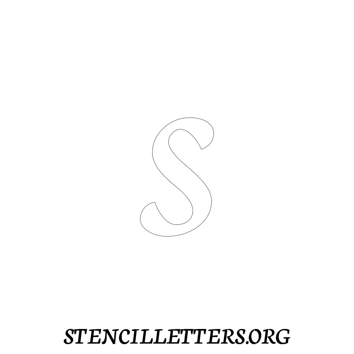 4 Inch Free Printable Individual 146 Cursive Lowercase Letter Stencils