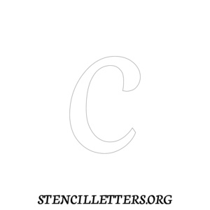1 Inch Free Printable Individual 146 Cursive Uppercase Letter Stencils ...