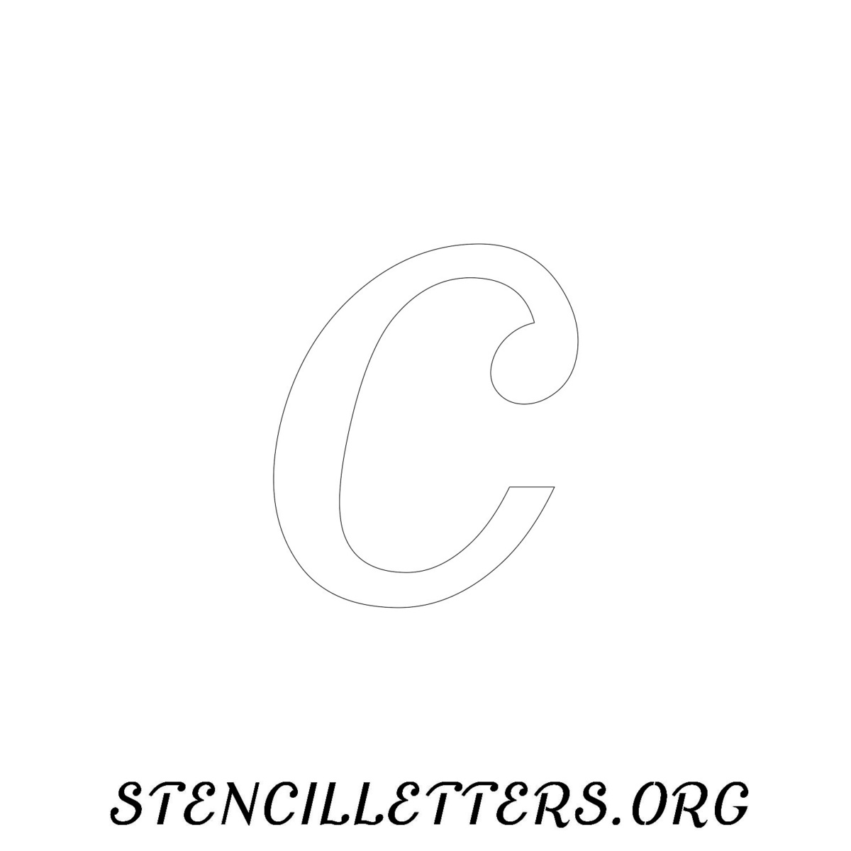 4 Inch Free Printable Individual 147 Cursive Lowercase Letter Stencils ...