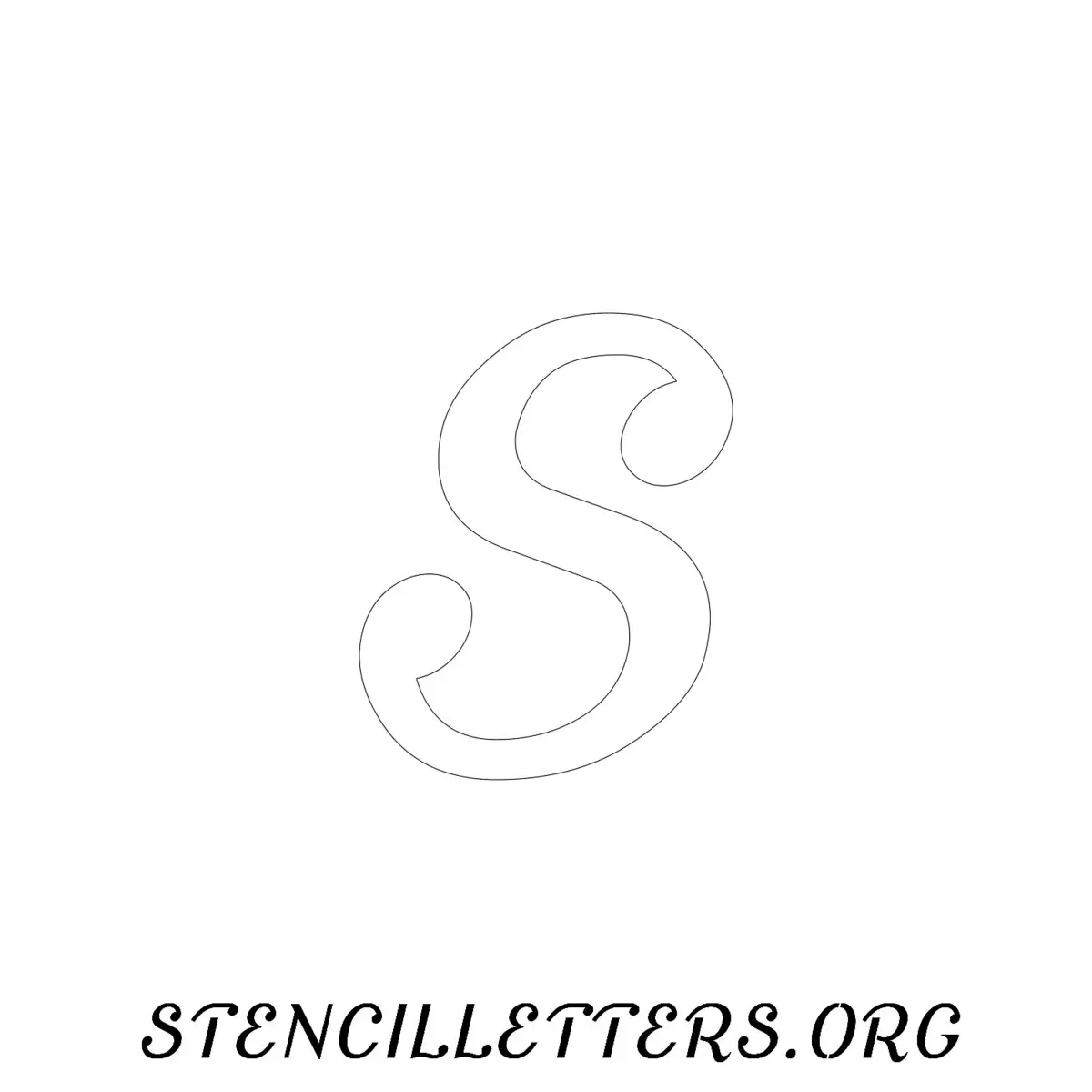 4 Inch Free Printable Individual 147 Cursive Lowercase Letter Stencils