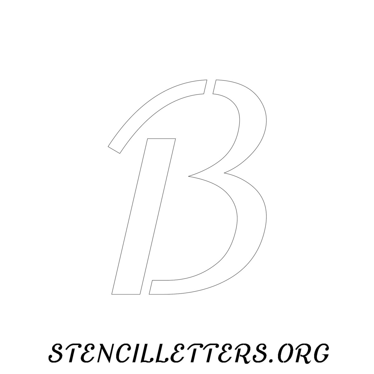 4 Inch Free Printable Individual 147 Cursive Uppercase Letter Stencils ...