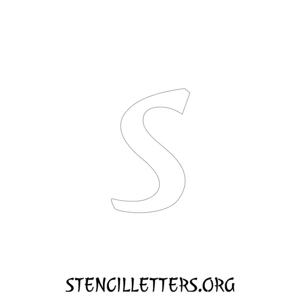 2 Inch Free Printable Individual 148 Cursive Lowercase Letter Stencils