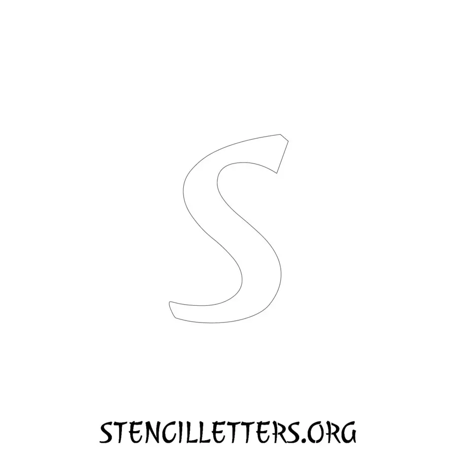 3 Inch Free Printable Individual 148 Cursive Lowercase Letter Stencils