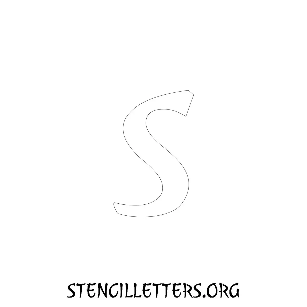 4 Inch Free Printable Individual 148 Cursive Lowercase Letter Stencils