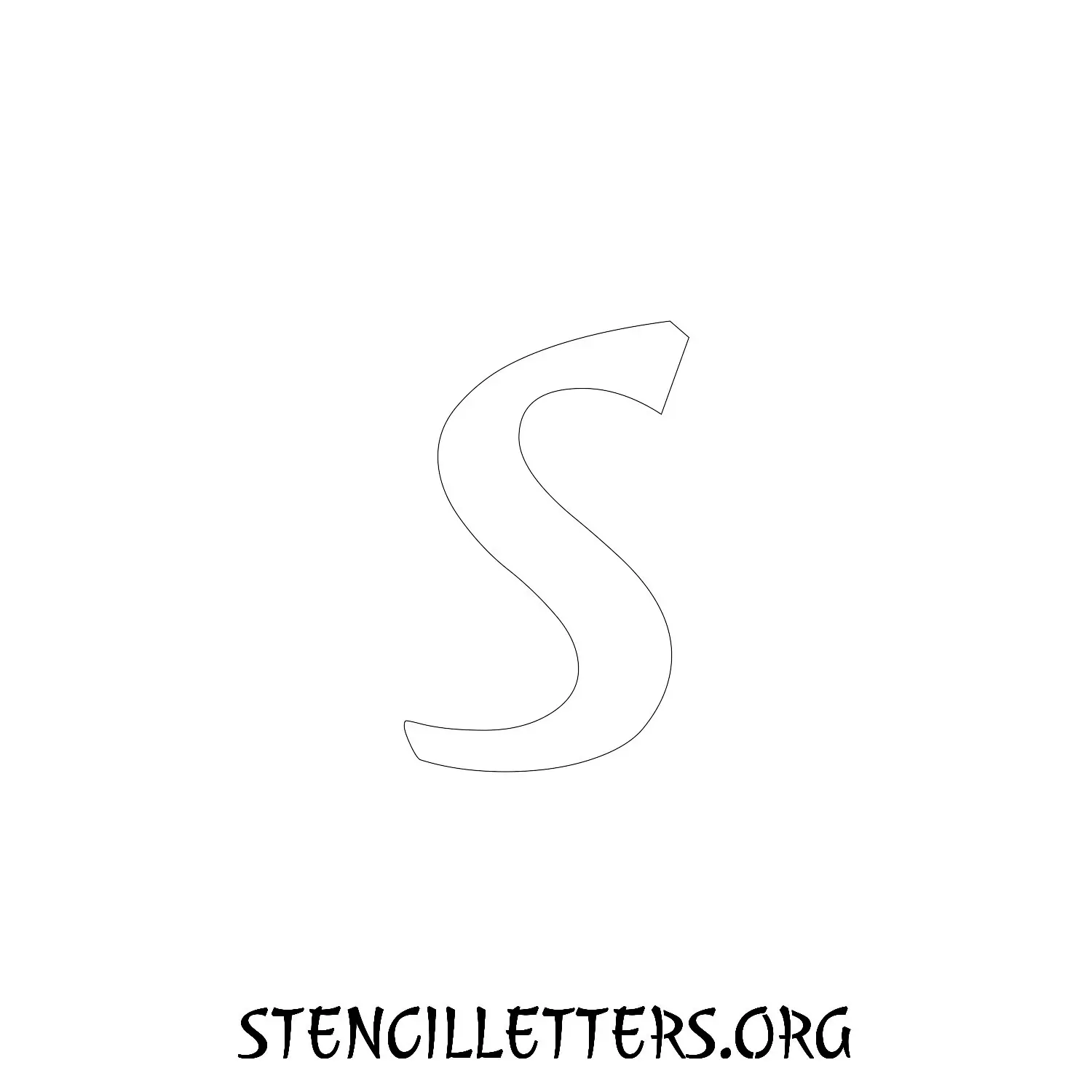 5 Inch Free Printable Individual 148 Cursive Lowercase Letter Stencils