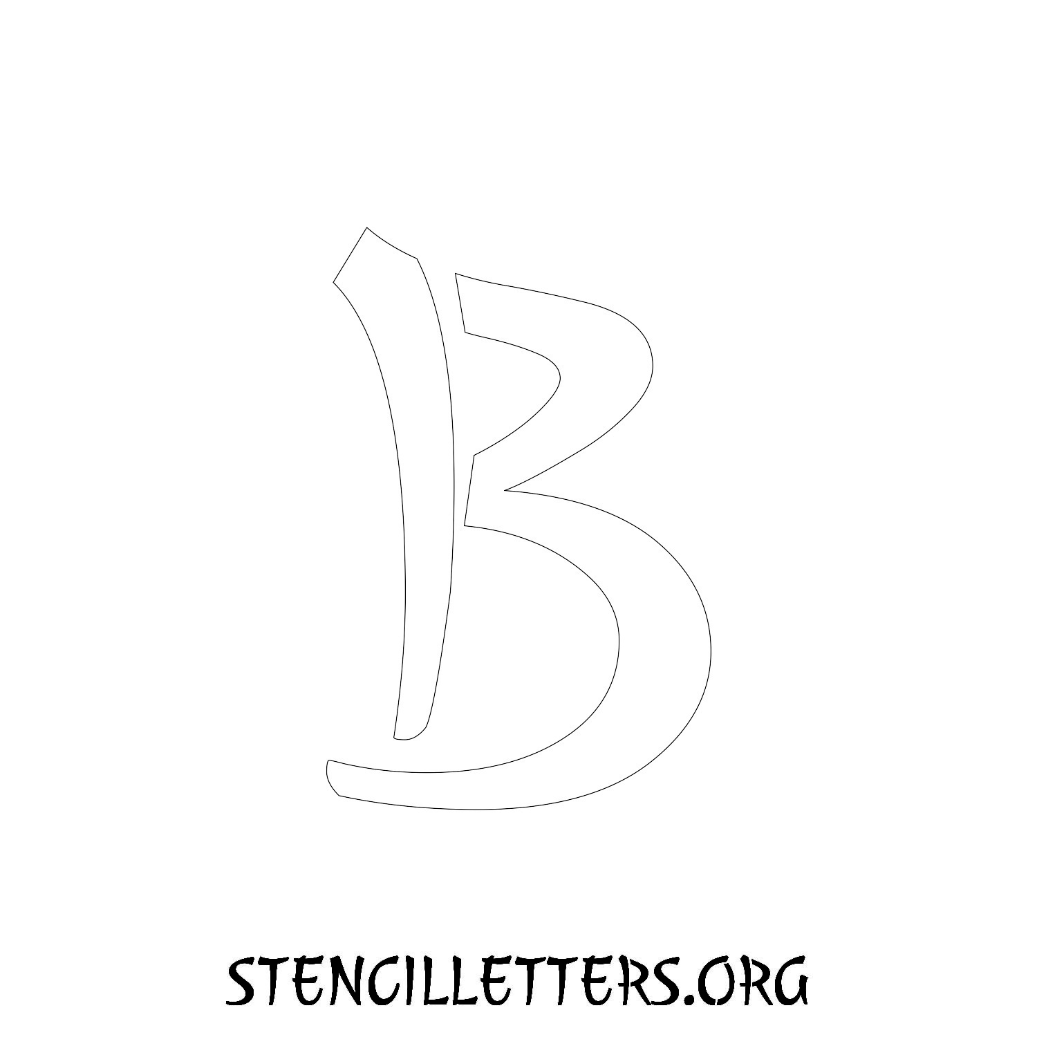 5 Inch Free Printable Individual 148 Cursive Uppercase Letter Stencils ...