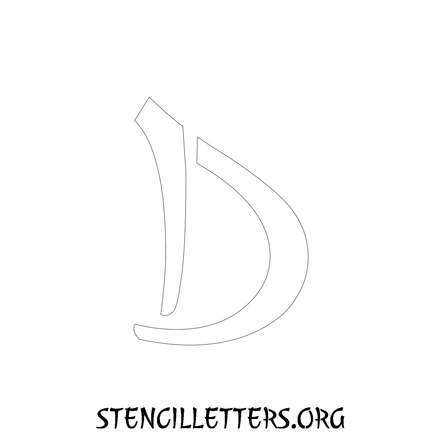 5 Inch Free Printable Individual 148 Cursive Uppercase Letter Stencils ...