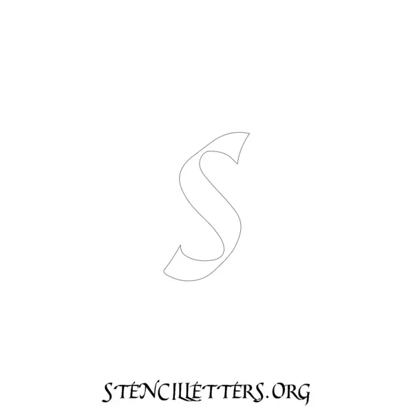 2 Inch Free Printable Individual 149 Cursive Lowercase Letter Stencils