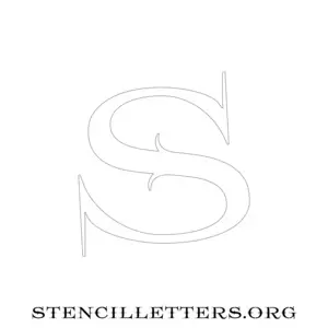 1 Inch Free Printable Individual 15 Elegant Uppercase Letter Stencils