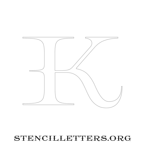 2 Inch Free Printable Individual 15 Elegant Uppercase Letter Stencils ...