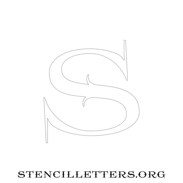 2 Inch Free Printable Individual 15 Elegant Uppercase Letter Stencils